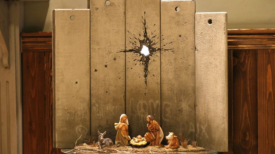 Düstere Weihnachten: Banksy-Krippe in Bethlehem