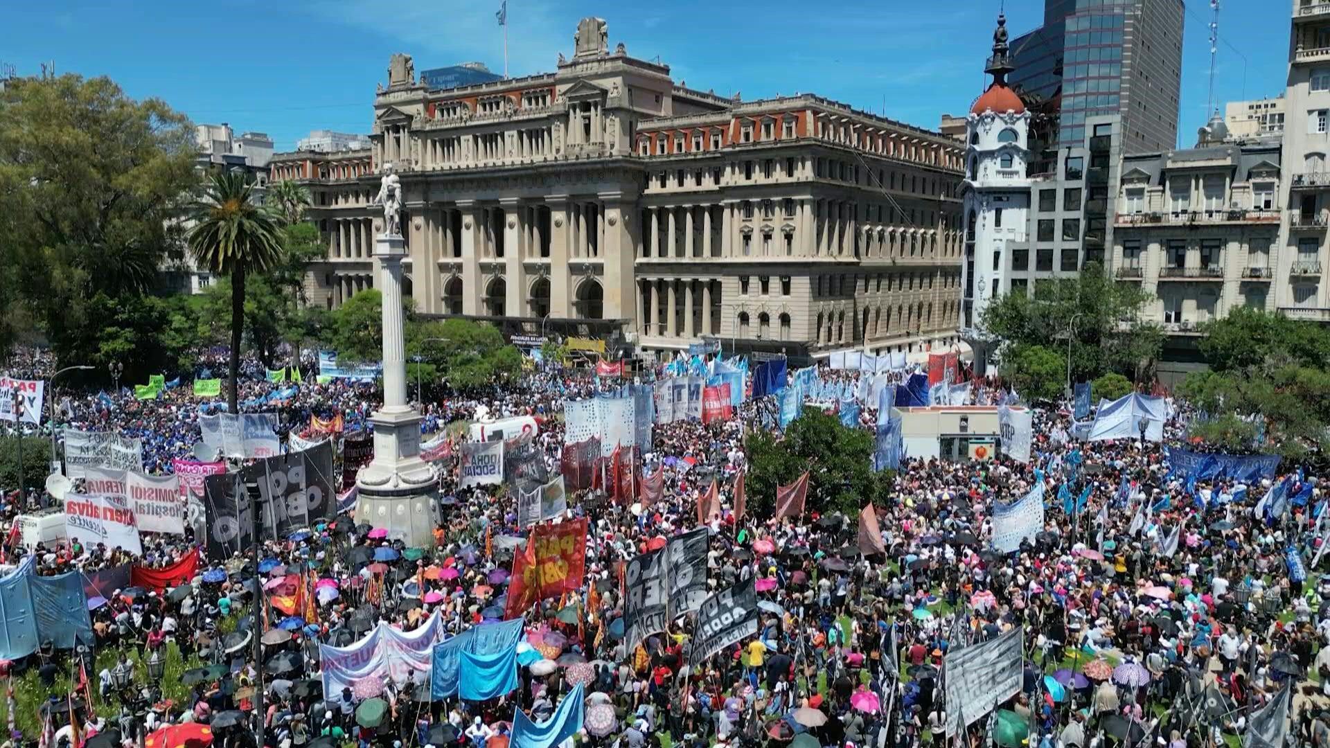 Thousands march against Milei's deregulation of Argentina economy