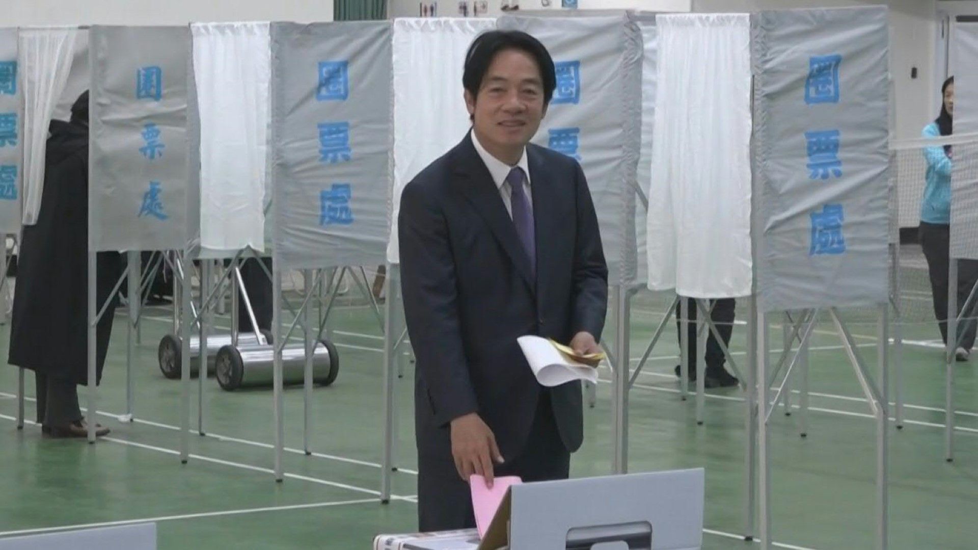 DPP candidate Lai Ching-te votes in Taiwan election