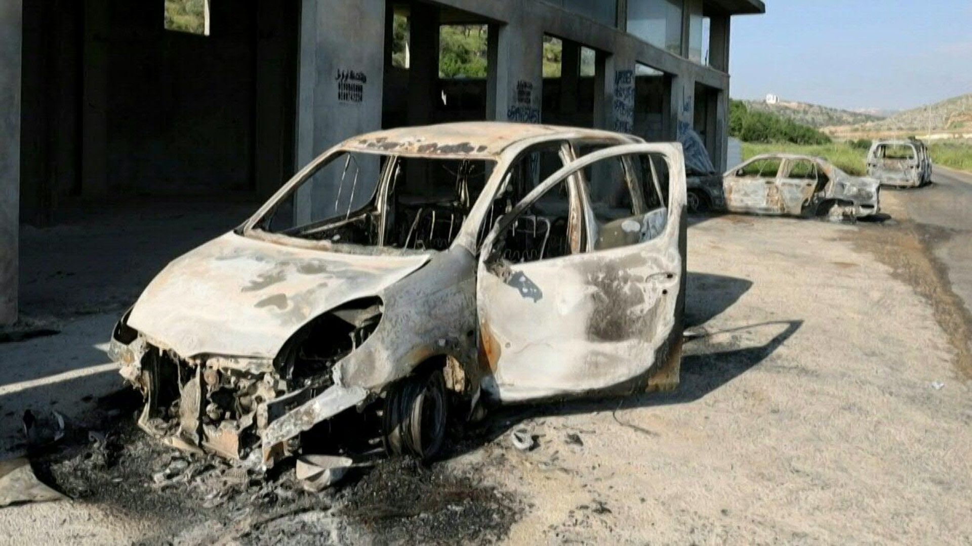 Damage in West Bank village after settler attack as hunt for missing Israeli teen continues