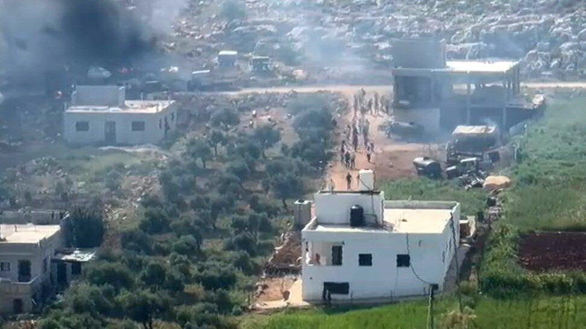 Smoke billows from burning vehicle amid settler attack on West Bank village