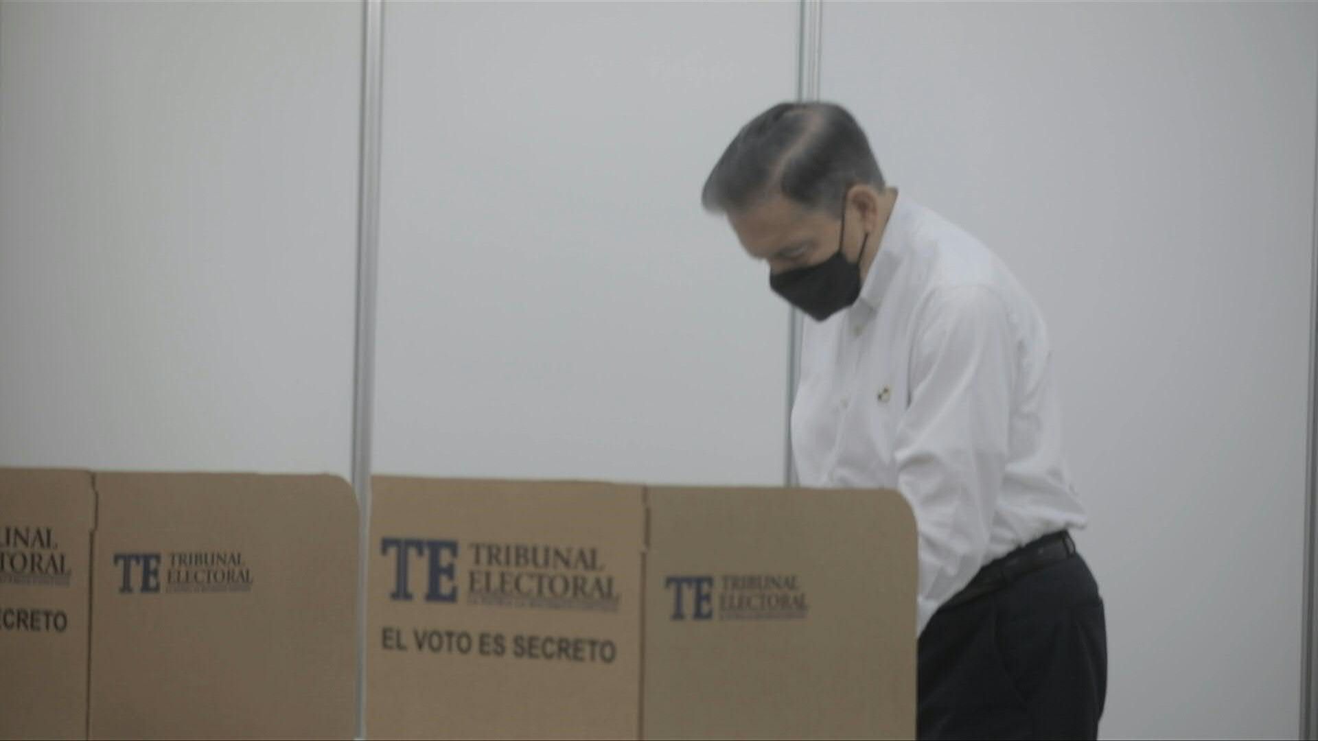 Panama President Laurentino Cortizo casts his vote in the capital