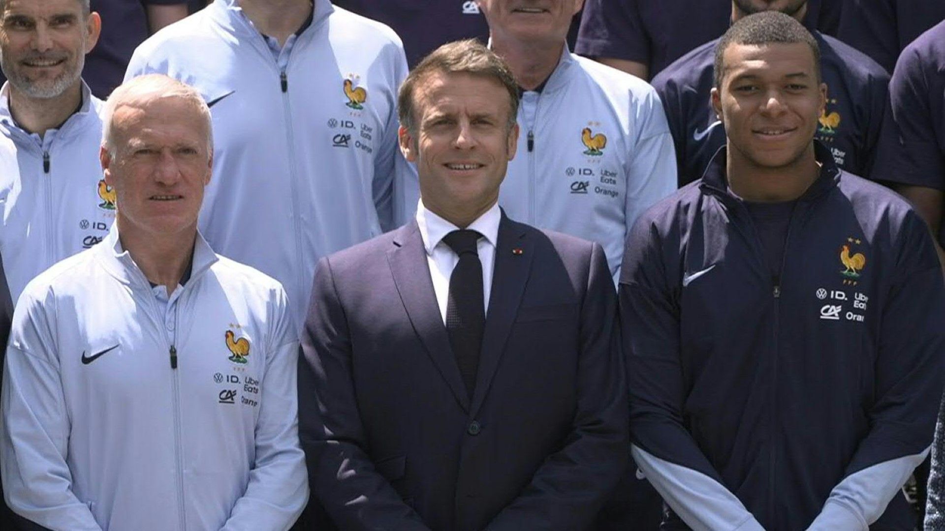 Macron visits France's national team ahead of Euro 2024 in Germany