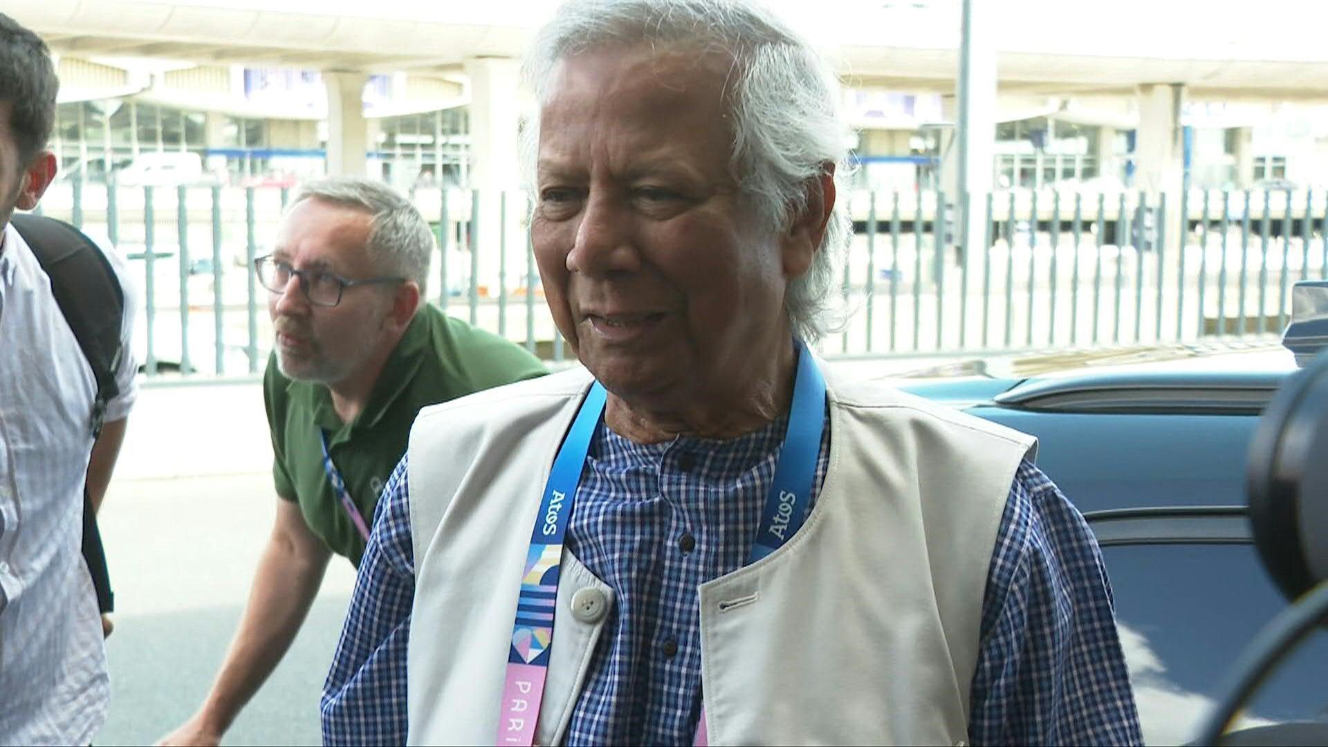 At Paris airport, Bangladesh Nobel winner Yunus says 'looking forward to going back home'