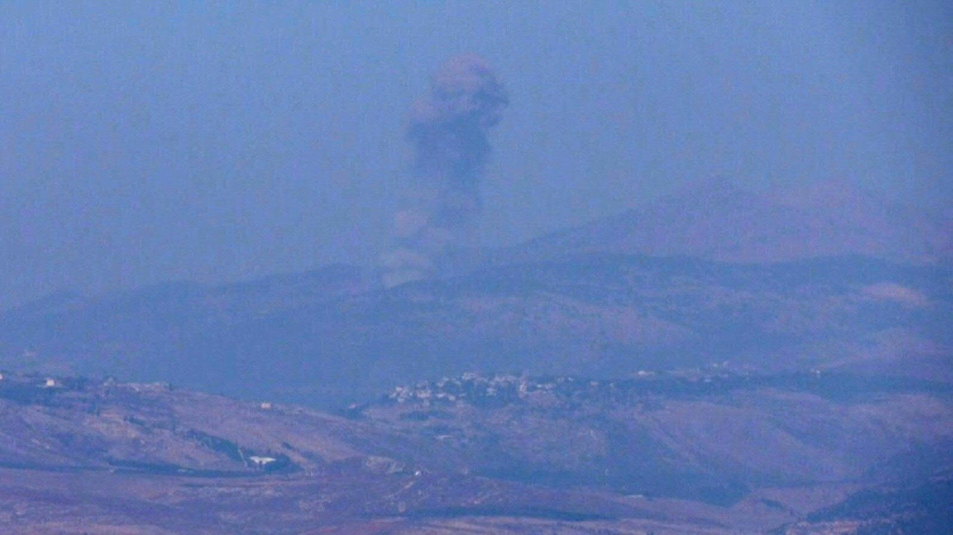 Smoke over southern Lebanon seen from Israel