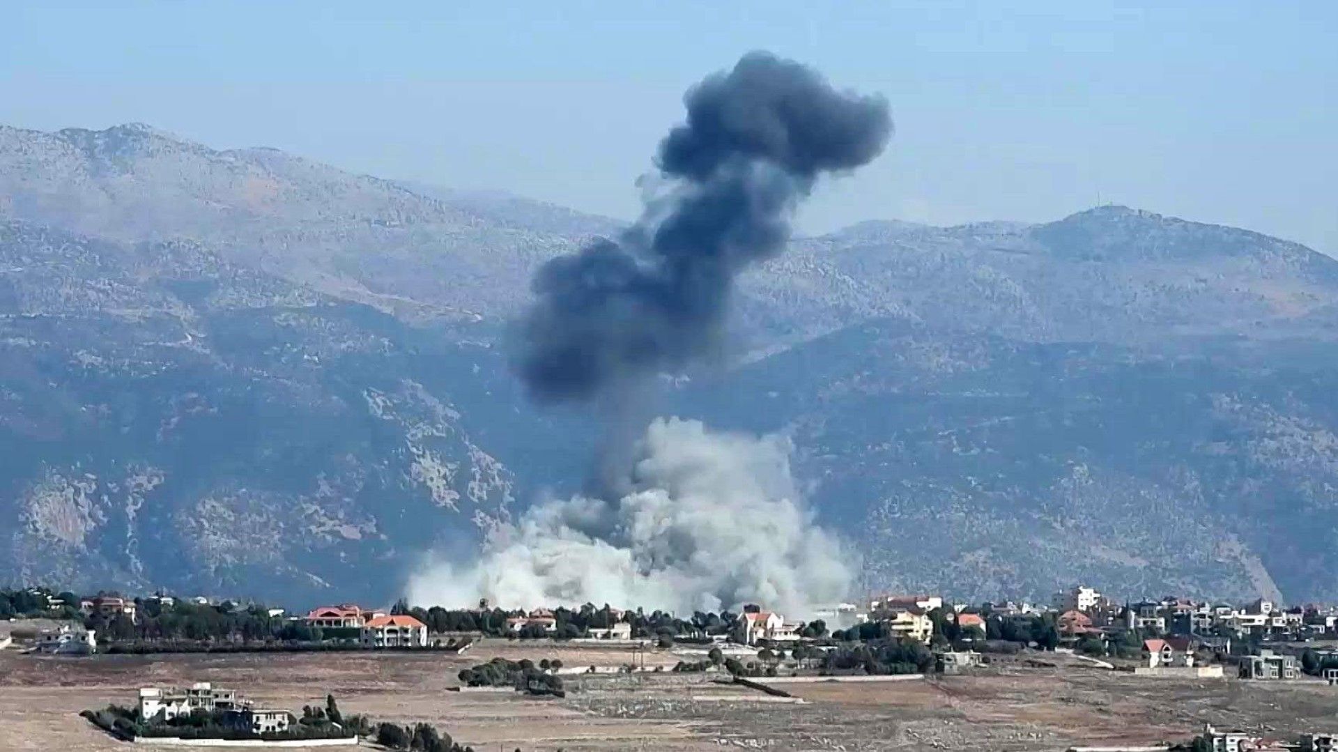 Smoke rises over southern Lebanese village after Israeli strikes