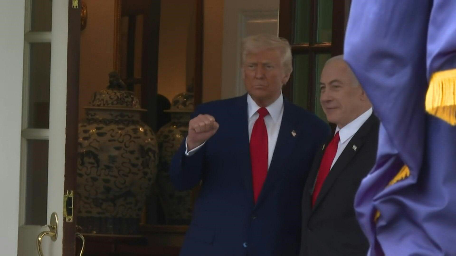 Video: Israeli Prime Minister Netanyahu arrives at the White House