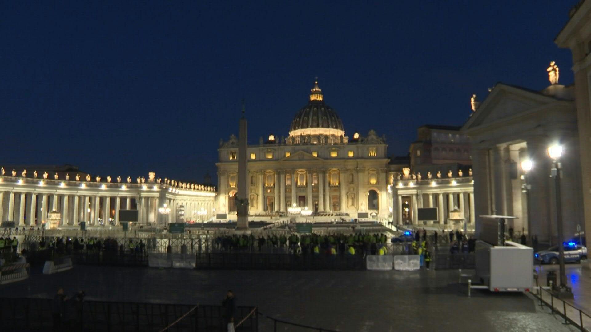 Video: St Peter's Square ahead of Pope Francis' funeral