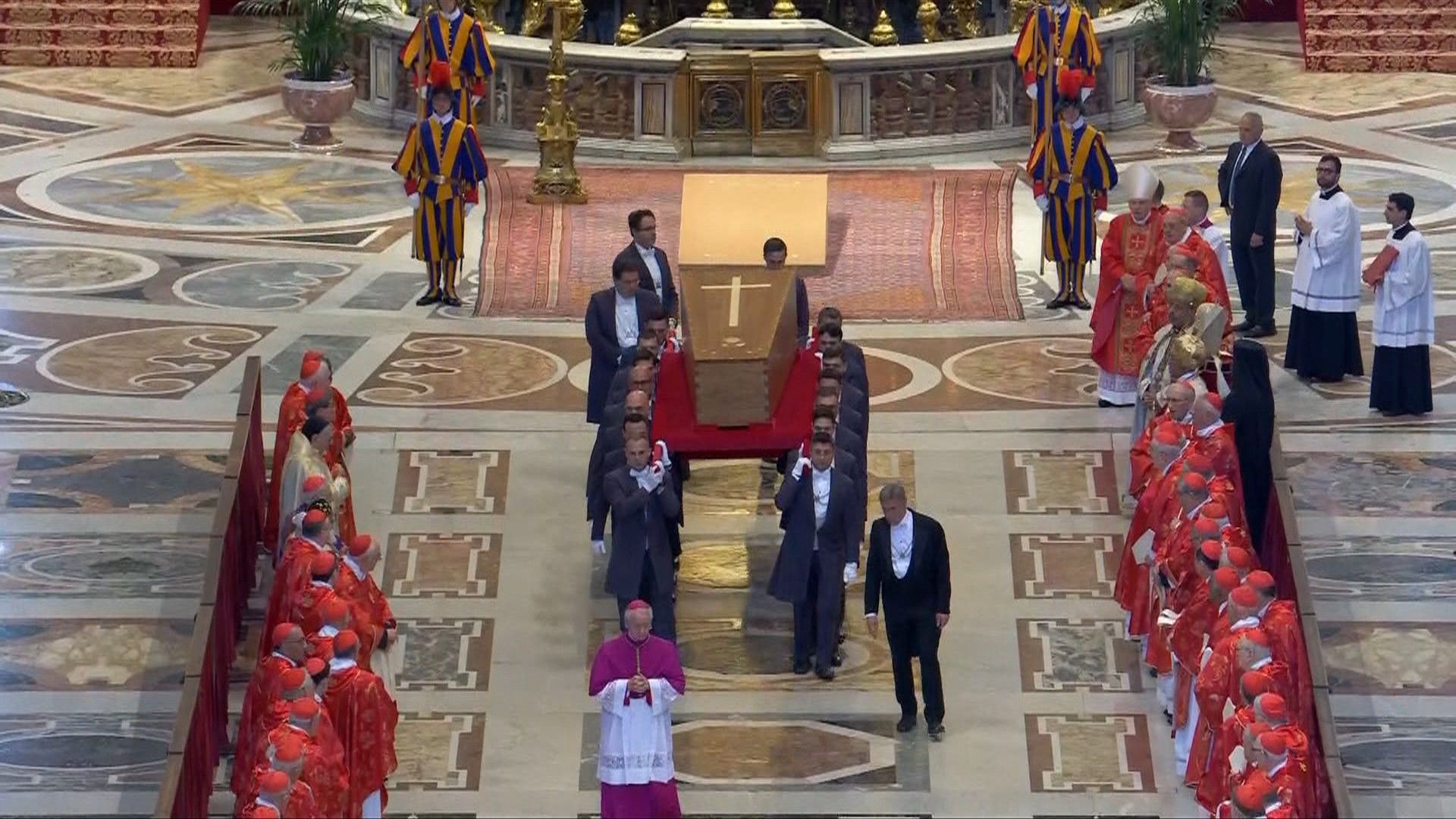 Video: Pope Francis' coffin carried out of St Peter's basilica as funeral begins