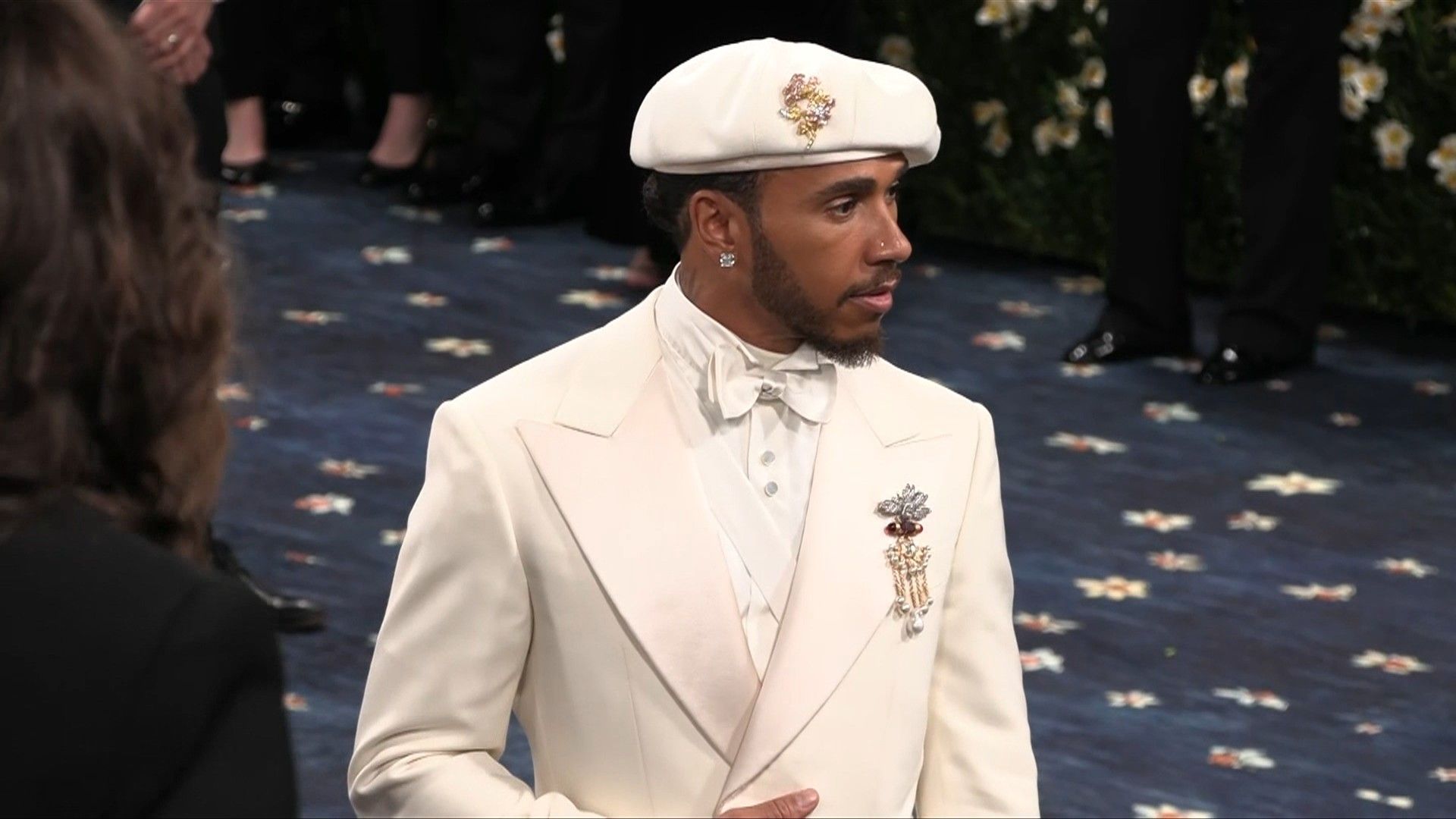 Lewis Hamilton, Sydney Sweeney, and Coco Jones arrive at the Met Gala