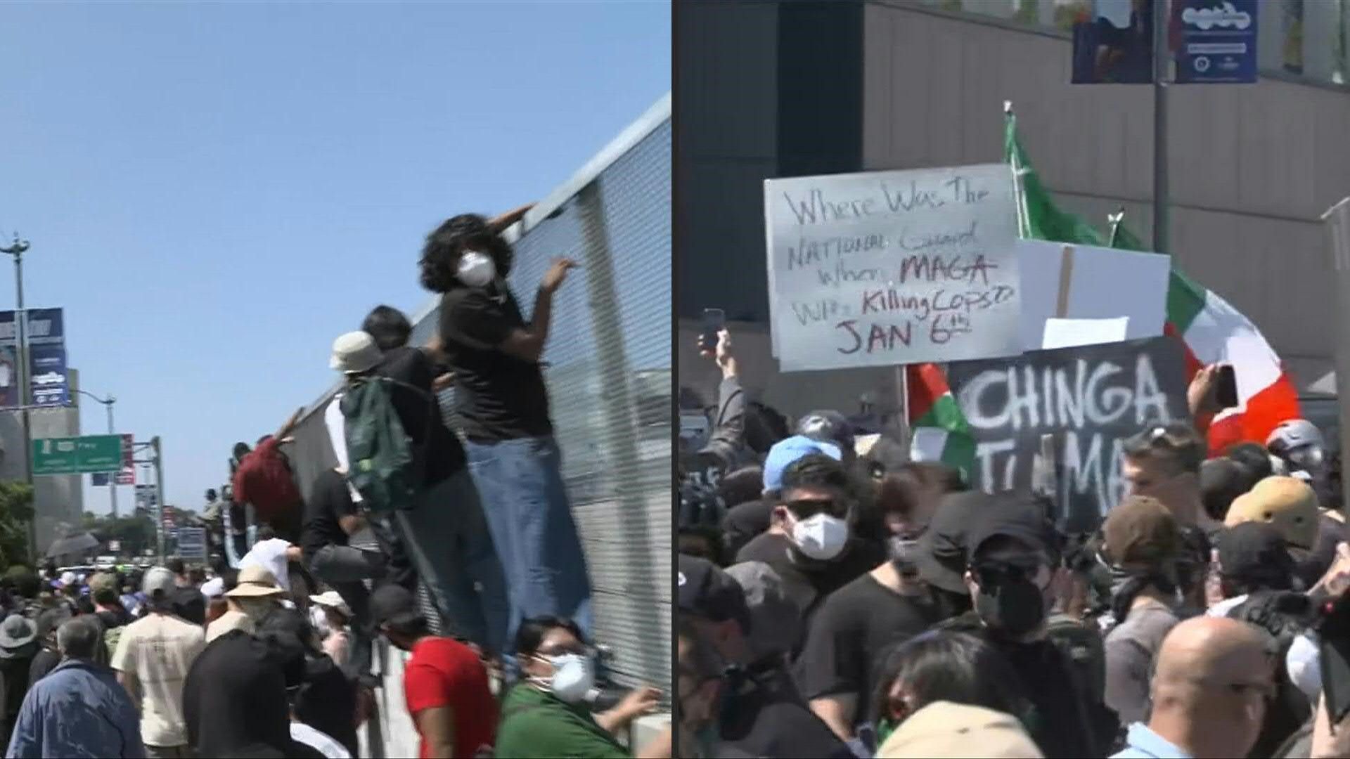 Video: Demonstrations against ICE intensify across downtown Los Angeles