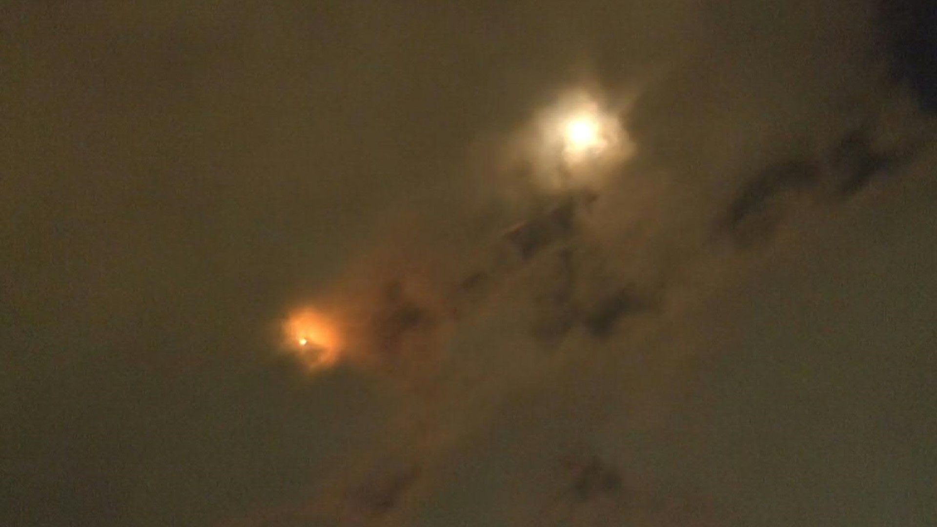 Video: Projectiles seen above central Israel as Iran launches new missile salvo