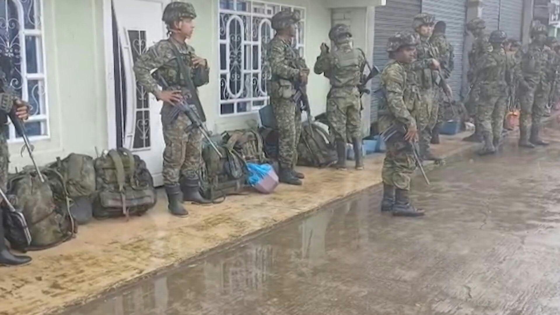 Images of Colombian soldiers held captive by locals in guerrilla-held region