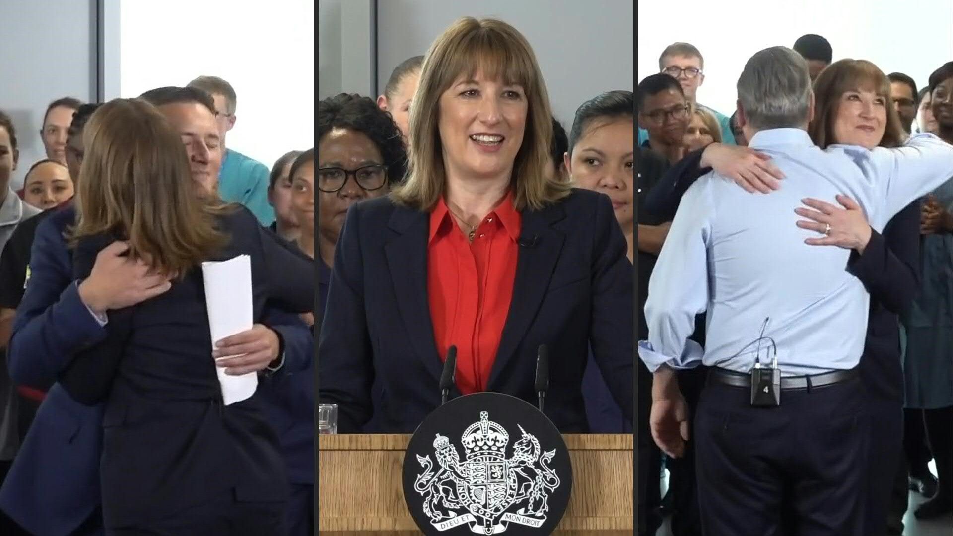 Smiling Reeves appears with Starmer at launch of UK's health service plan