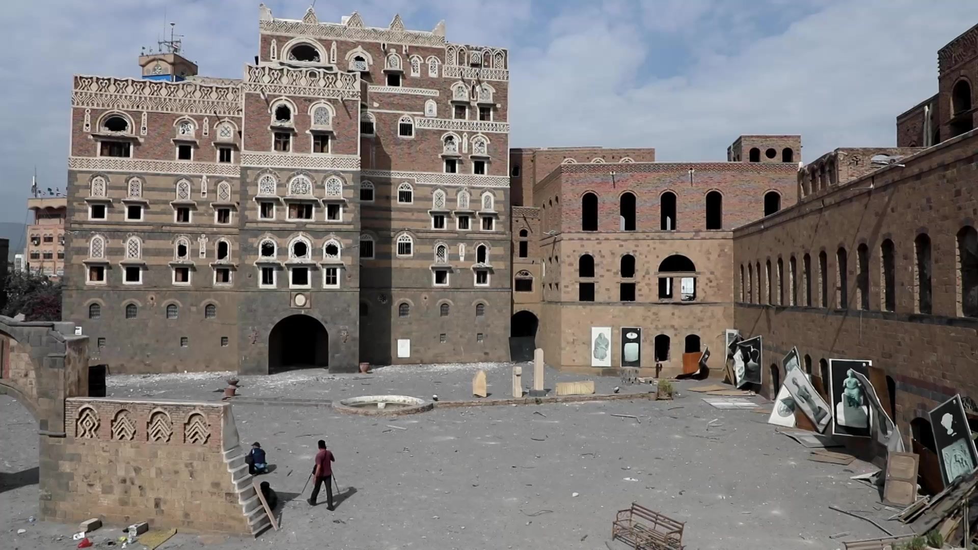 Damage at National Museum building in Yemen's Sanaa after Israeli airstrikes