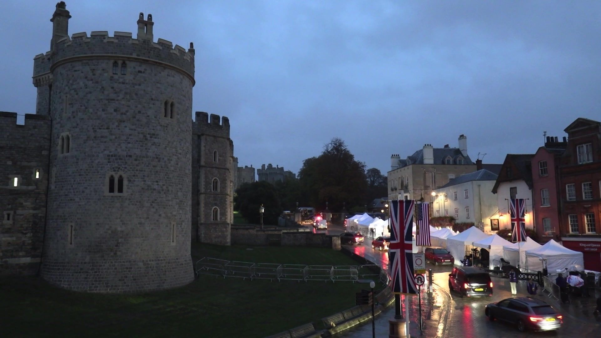 Dawn breaks at Windsor Castle ahead of US President Trump's visit
