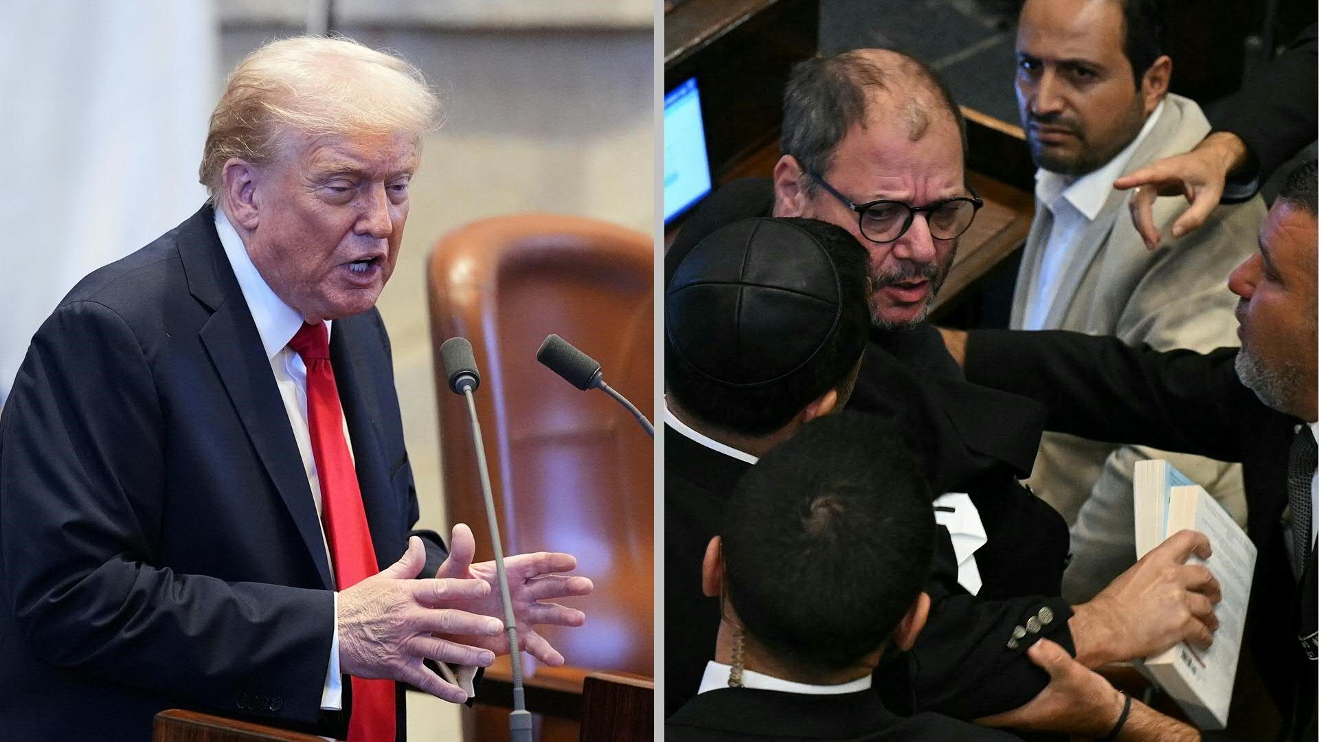 Trump muss Knesset-Rede unterbrechen – Abgeordneter rausgeworfen