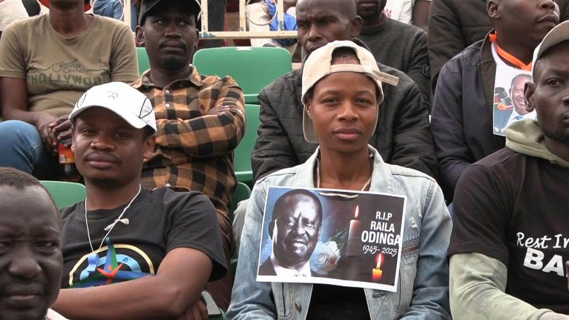 Kenya: People gather at stadium ahead of opposition leader Ondinga's funeral