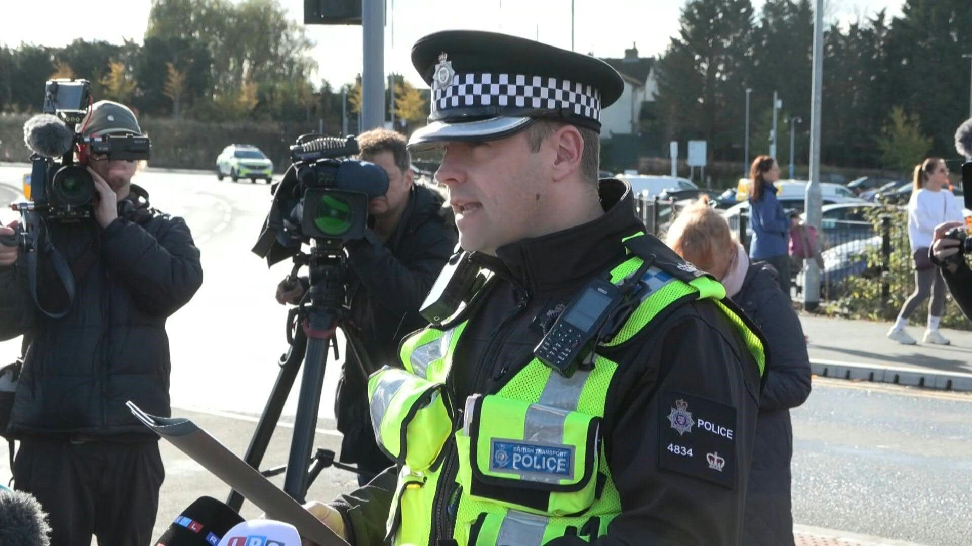 Police says 'nothing to suggest' a terrorist incident in Huntingdon train stabbing