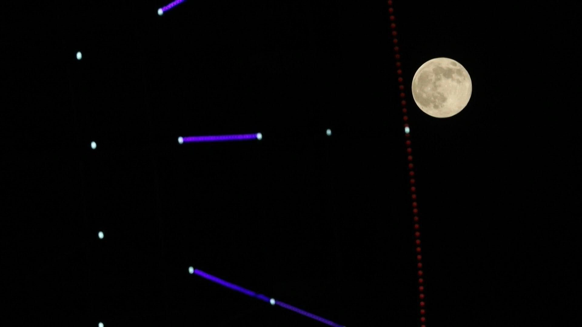 Supermoon rises over Syria's Idlib