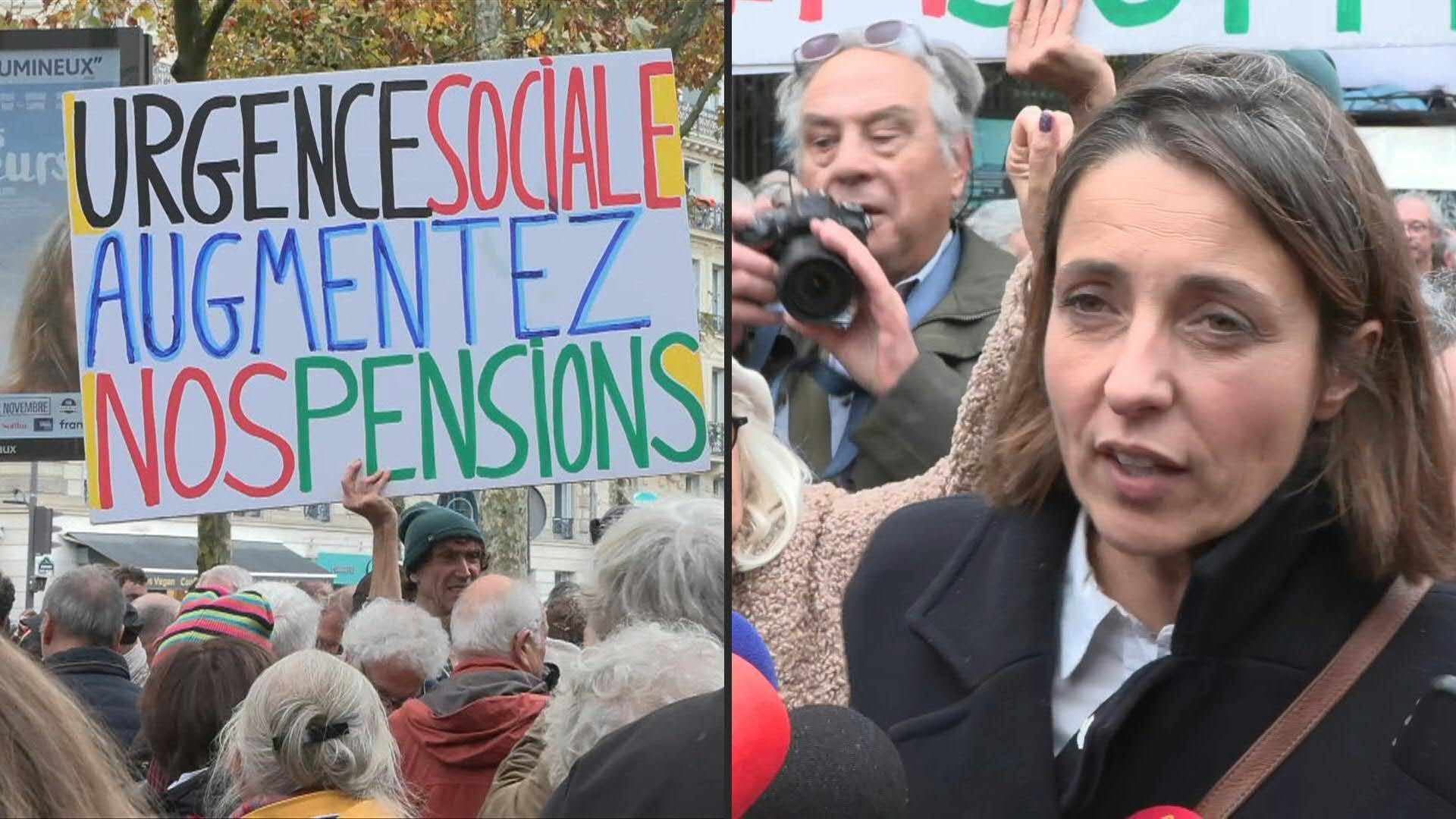 Hundreds of retirees demonstrate in Paris against government pension plans