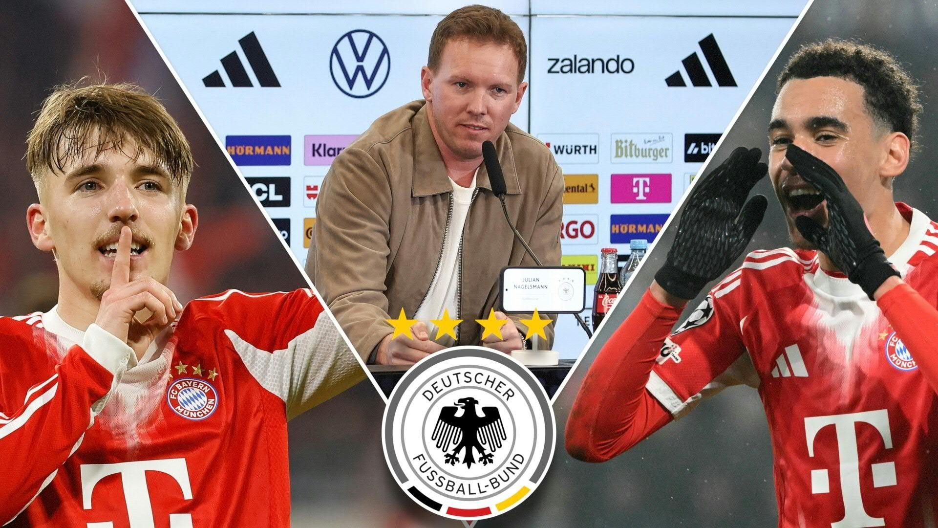 Video: Nagelsmann drückt Musiala die Daumen - und schwärmt von Karl