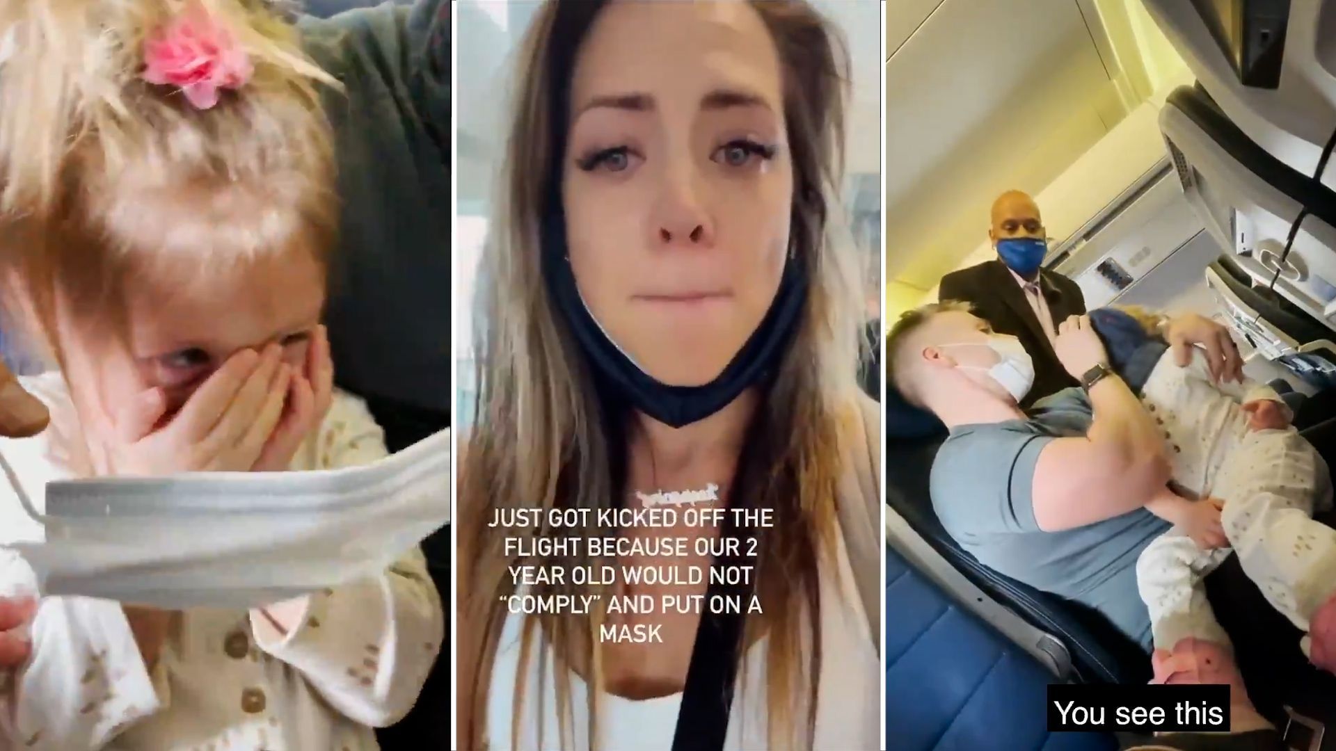 Zweijährige weigert sich Maske zu tragen: Familie wird aus Flugzeug geworfen