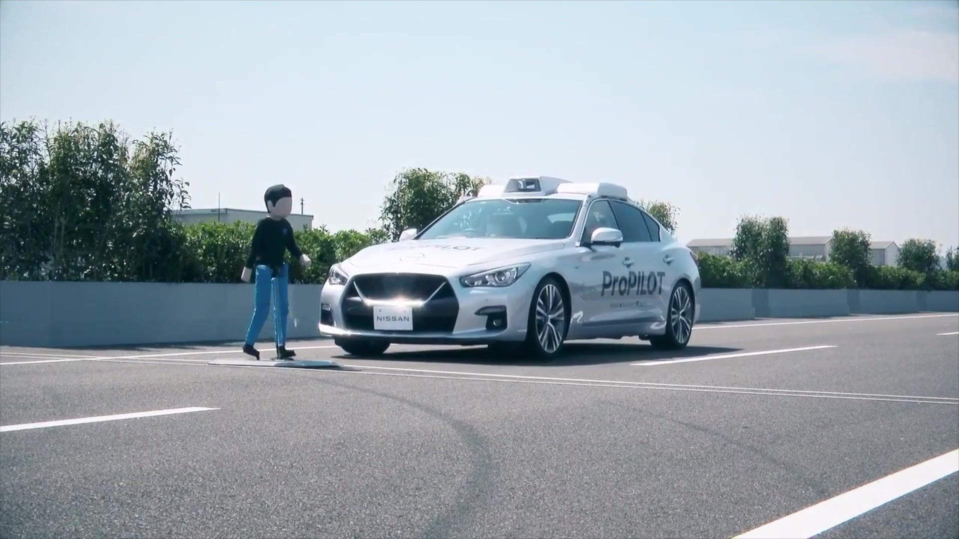 Nissan Collision Avoidance Technology Emergency Maneuver test Vehicle