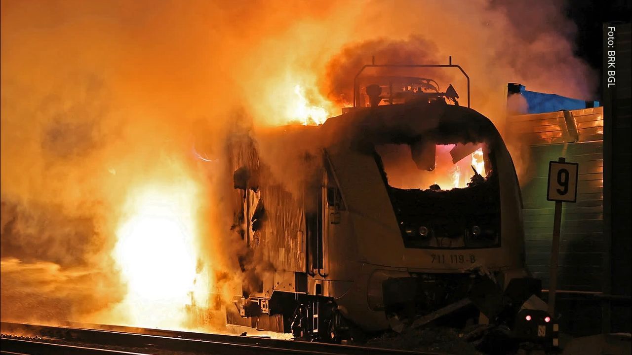 Burning ghost locomotive races through Upper Bavaria