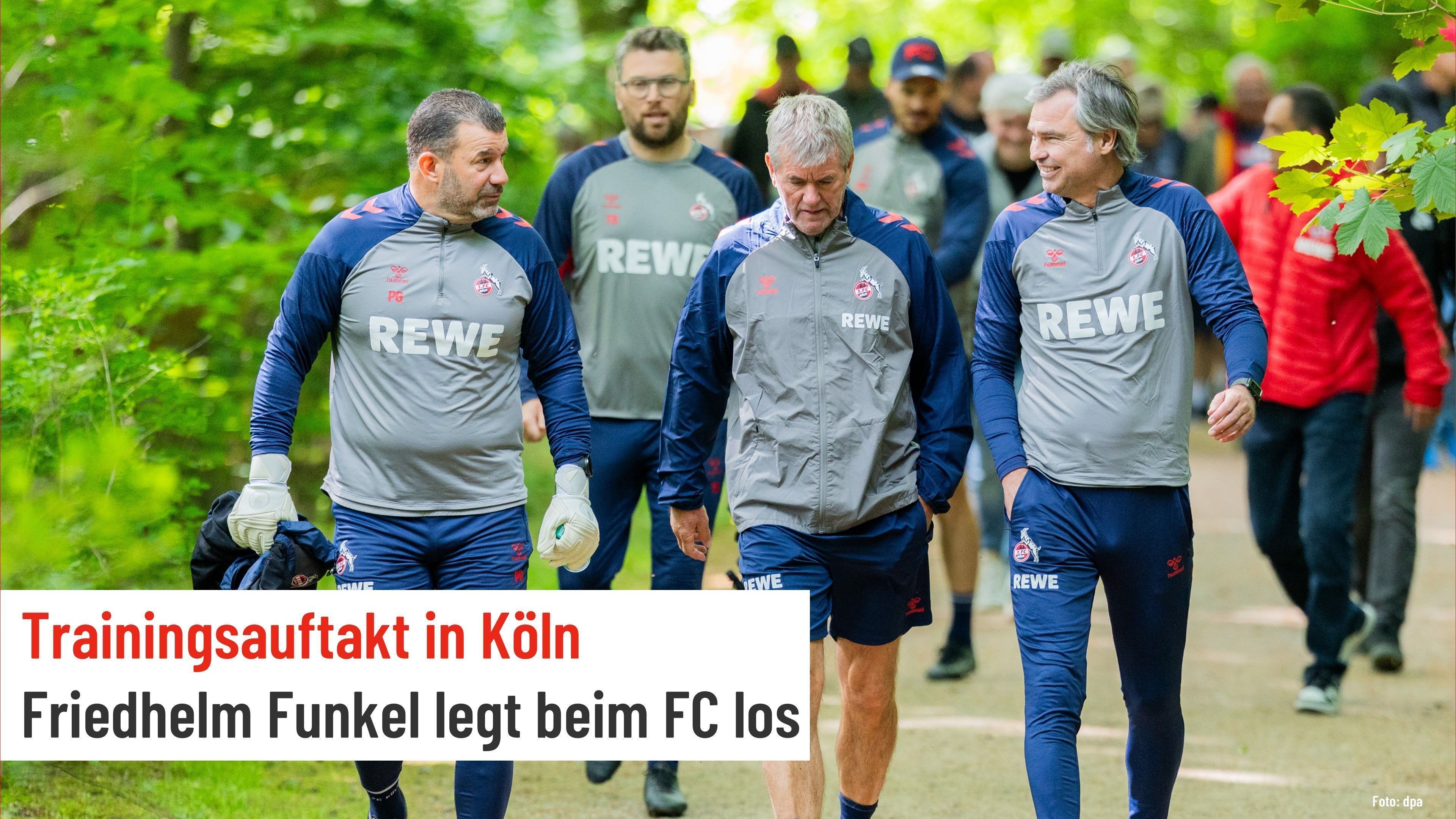 Erste Einheit in Köln: Friedhelm Funkel legt beim FC los