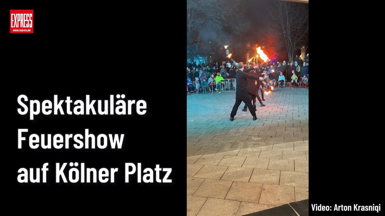 Video: Köln: Spektakuläre Feuershow auf dem Ebertplatz