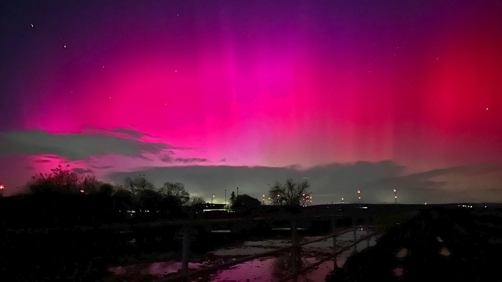 Polarlichter in Franken: Video zeigt Himmelsspektakel