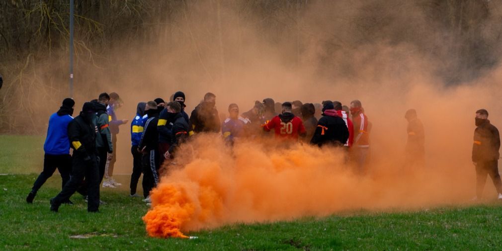 Extremsituation Fußballstadion: Großübung der Bundespolizei Hünfeld