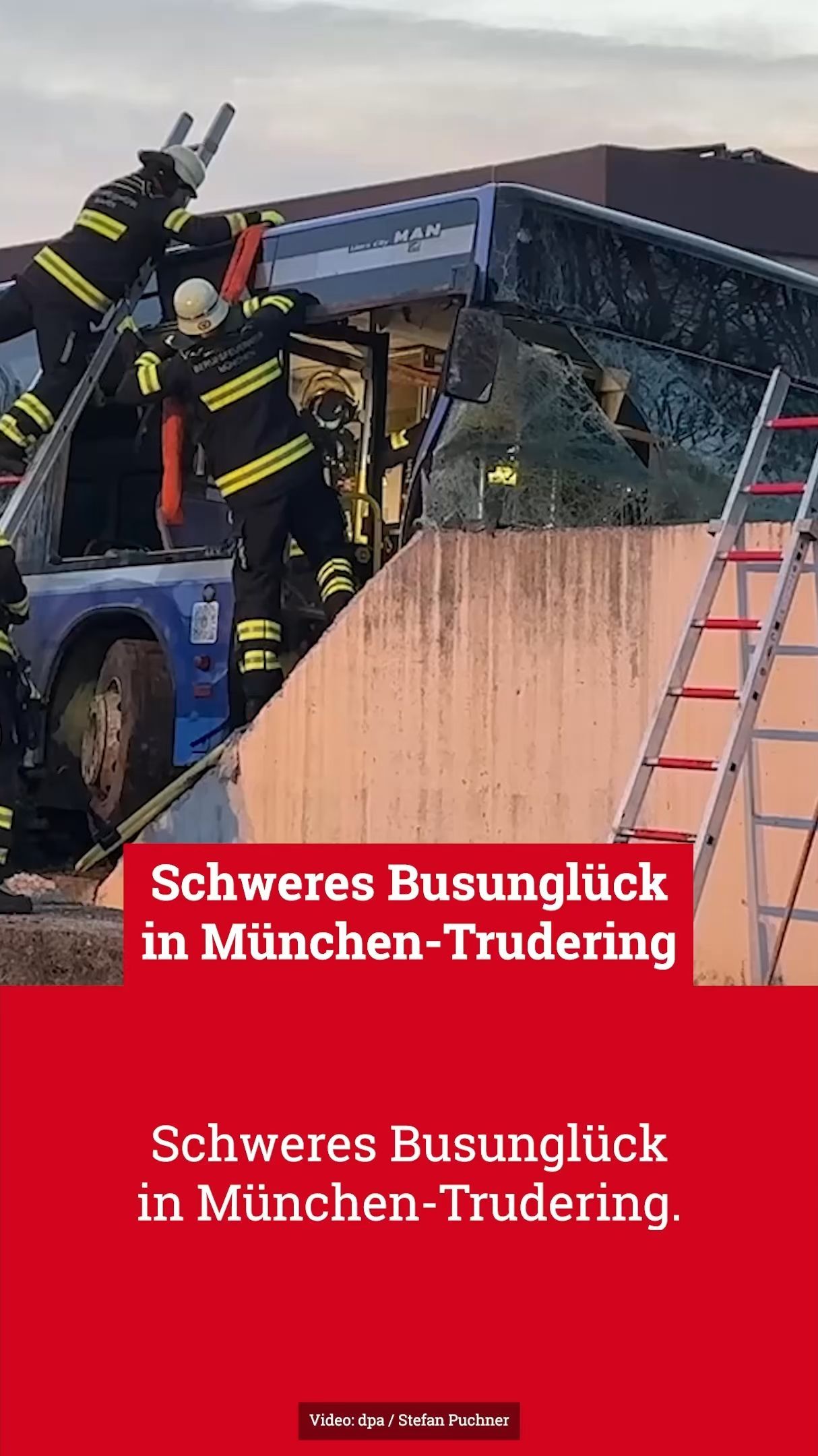 Video: Schweres Busunglück in München-Trudering