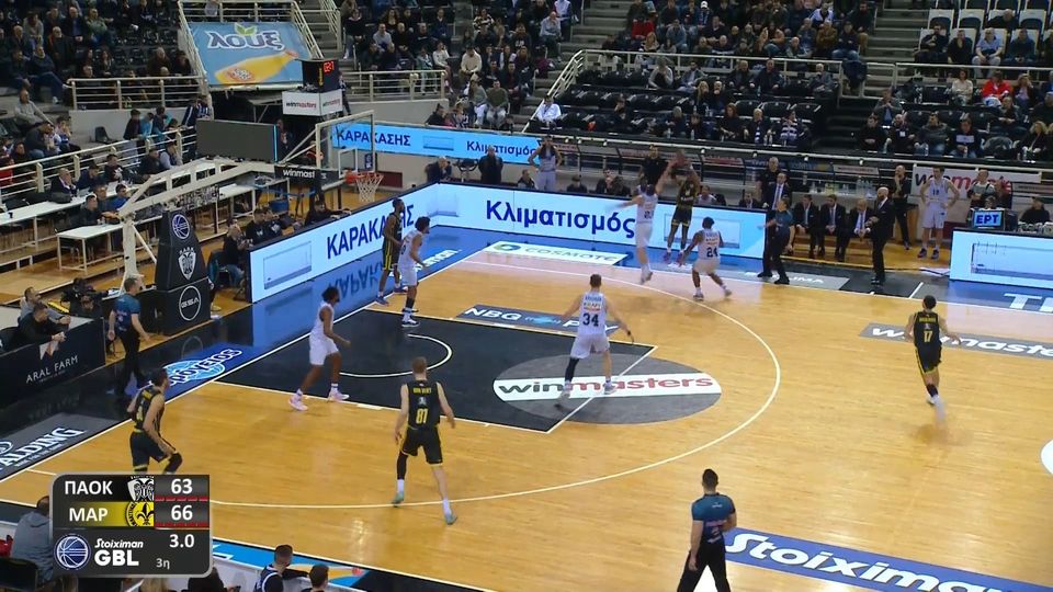 9 / 10: ΠΑΟΚ - Μαρούσι | Απίστευτο buzzer beater του Κιν στο φινάλε της 3ης περιόδου!