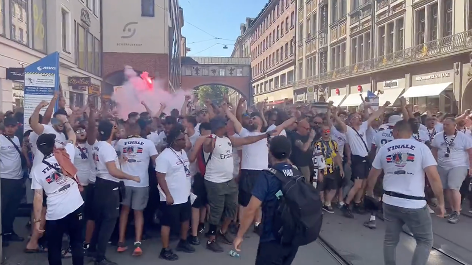 Champions-League-Finale: PSG-Fans mit irrem Fanmarsch durch München