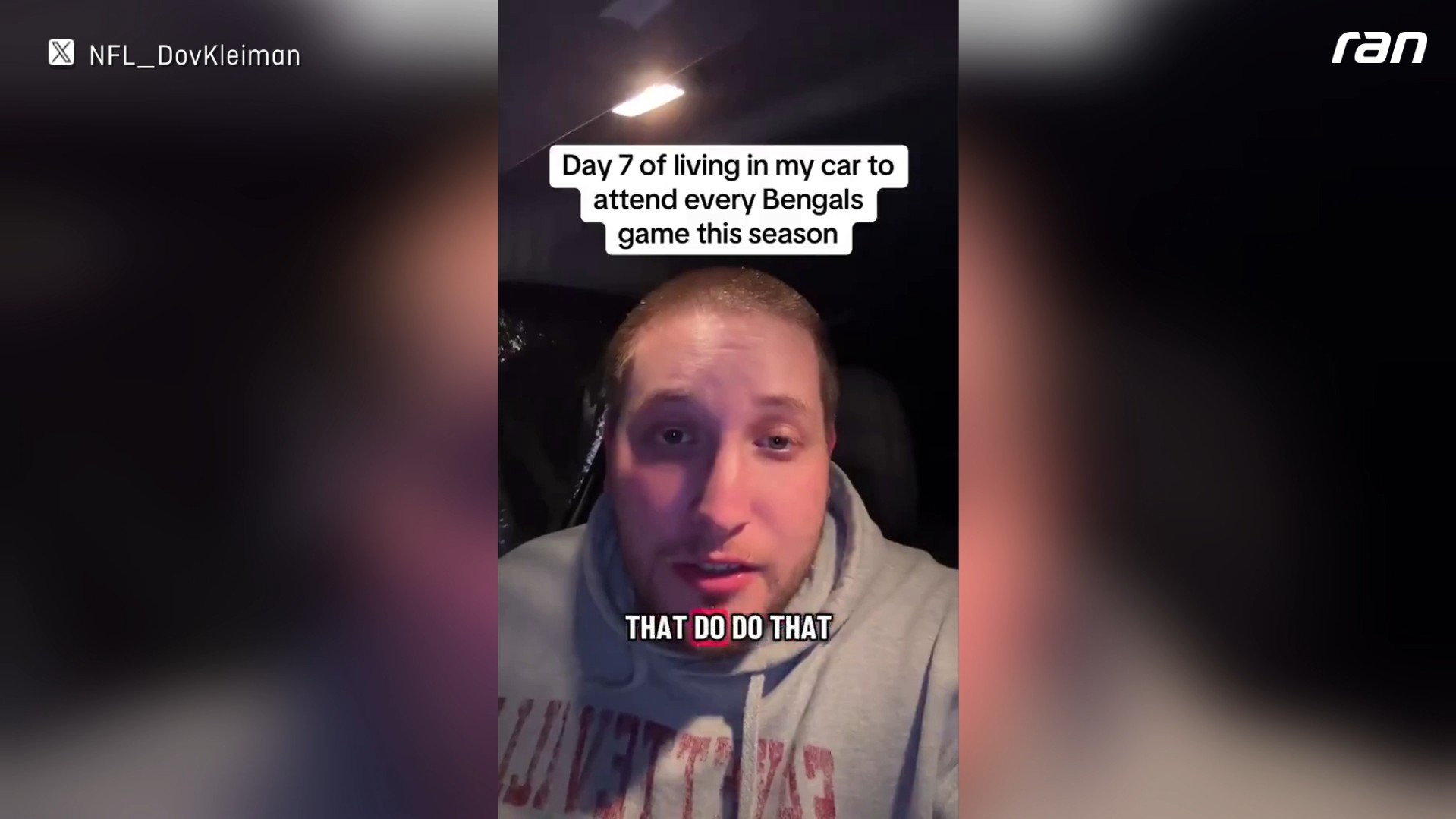NFL: Alles für die Bengals! Superfan lebt für sein Team im Auto