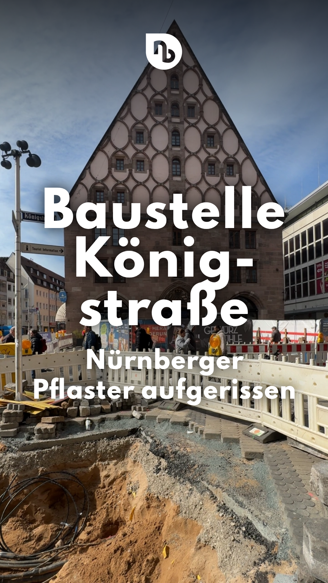 Video: Baustelle mitten in Nürnbergs Innenstadt: Warum Bagger in der Königstraße derzeit ein Loch graben