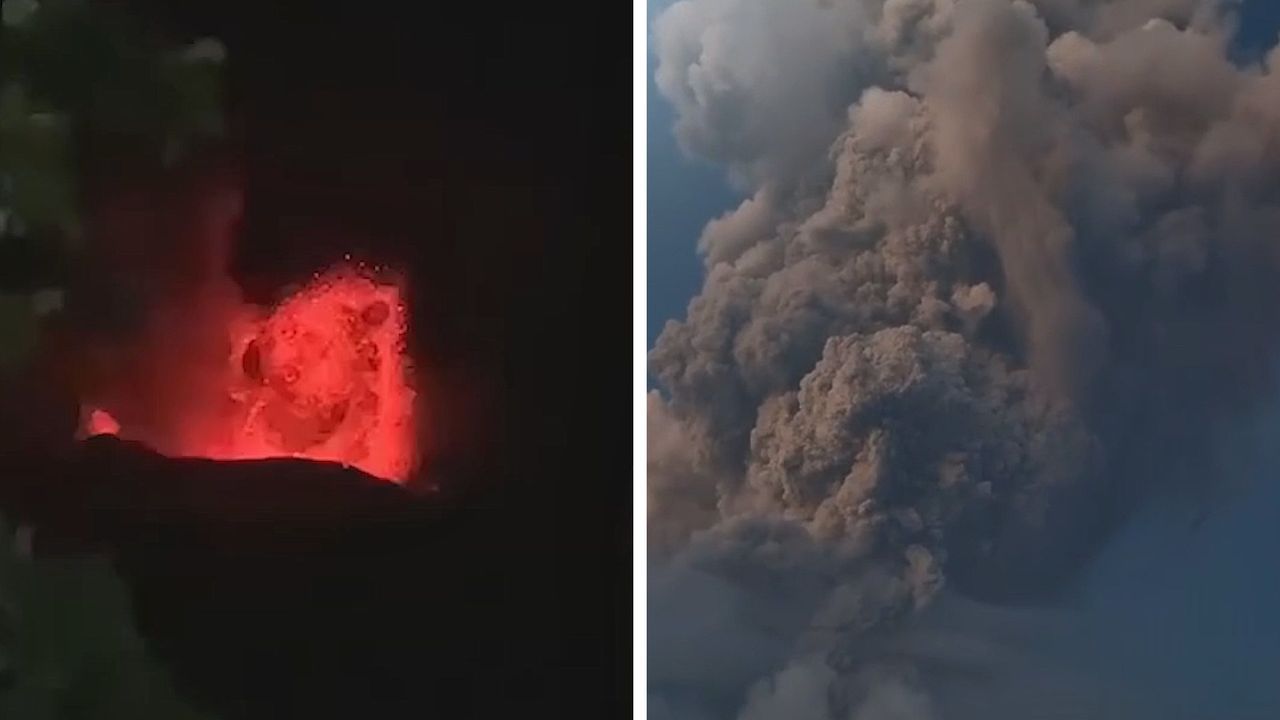 Hundreds evacuated after explosive eruption of Mount Ruang in Indonesia