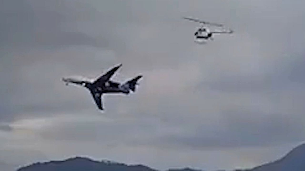 Beinahe-Katastrophe: Jet verfehlt Helikopter nur um wenige Meter
