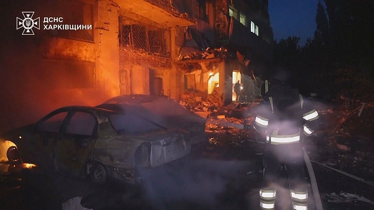 Nächtlicher Drohnenangriff Russlands: 14 Verletzte in Charkiw