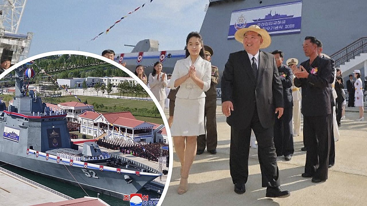 After disaster at launch: North Korea re-dedicates capsized destroyer