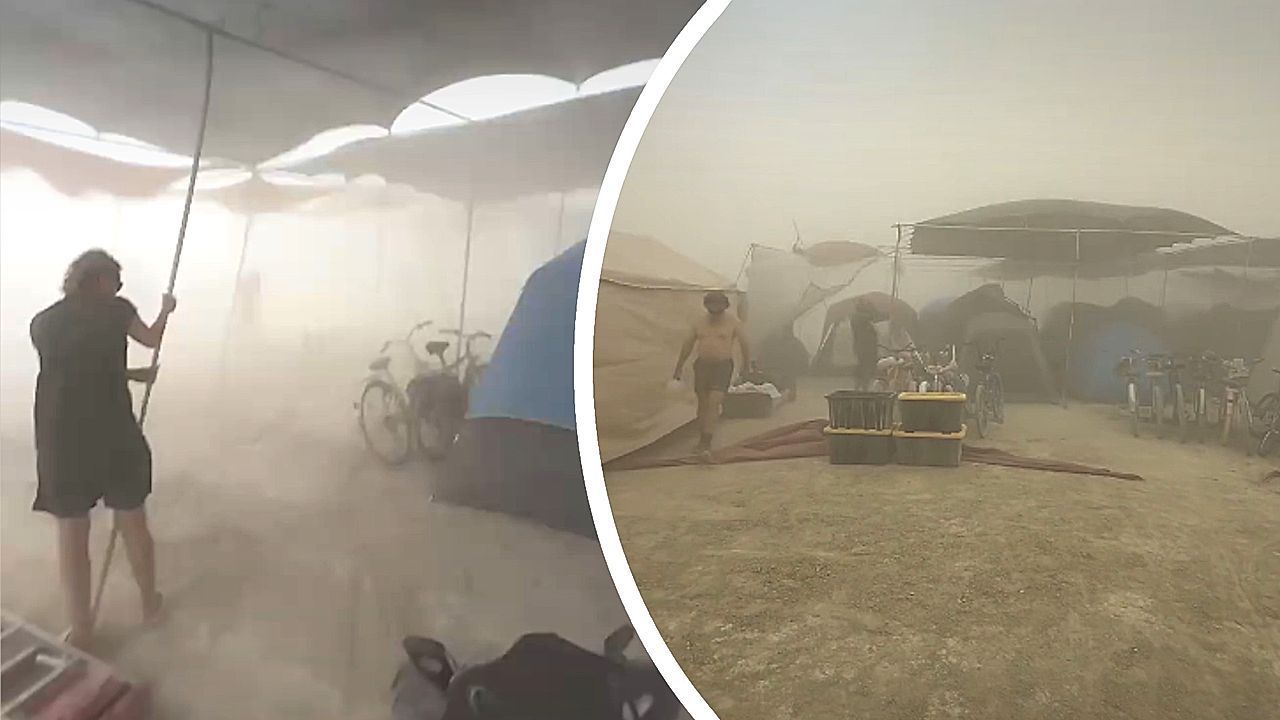 In der Wüste von Nevada: Heftiger Staubsturm sorgt für Chaos beim Burning-Man-Festival
