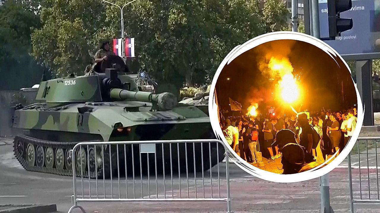 Panzer rollen durch Serbien: Militärparade als Machtdemonstration gegen Proteste