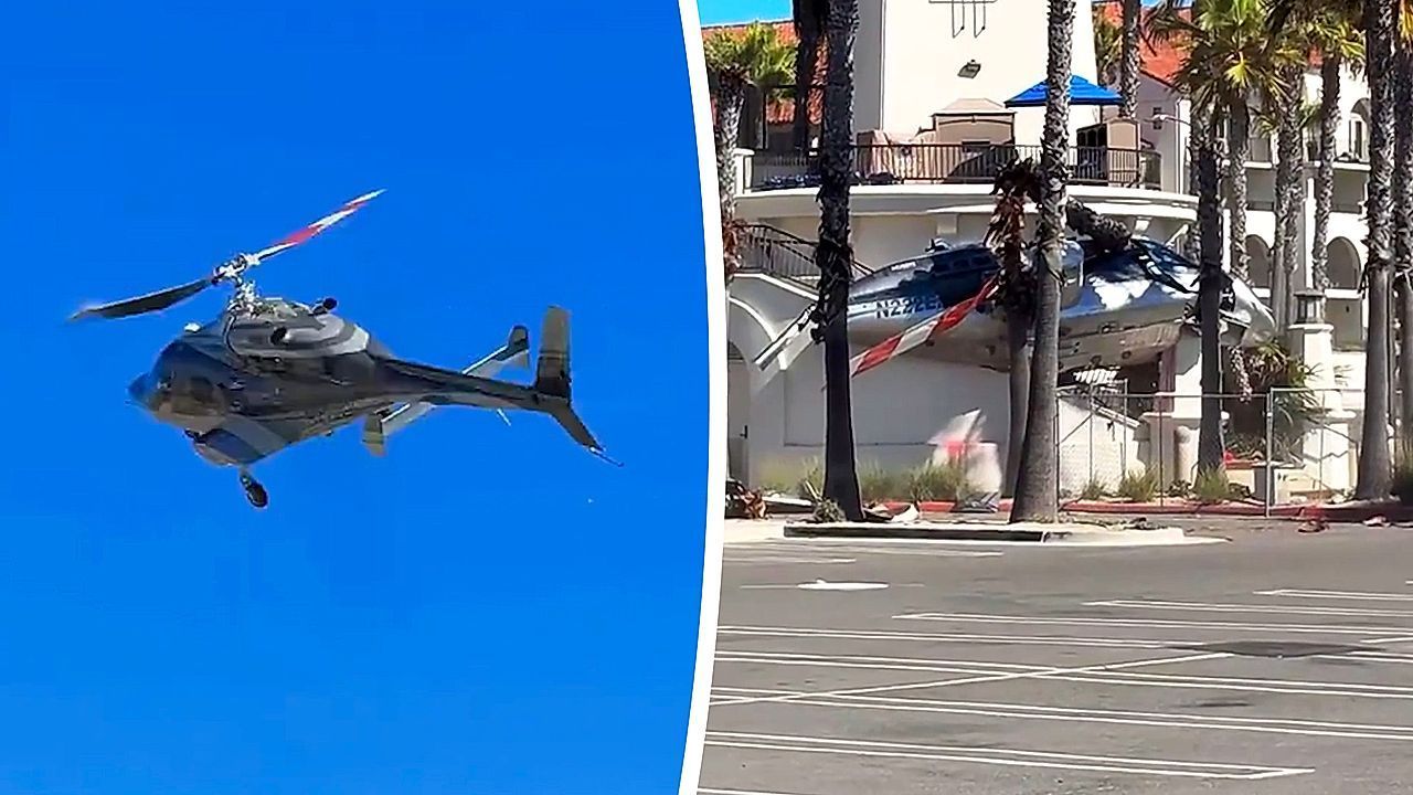 Video: Helicopter crashes in Huntington Beach, five injured including one child