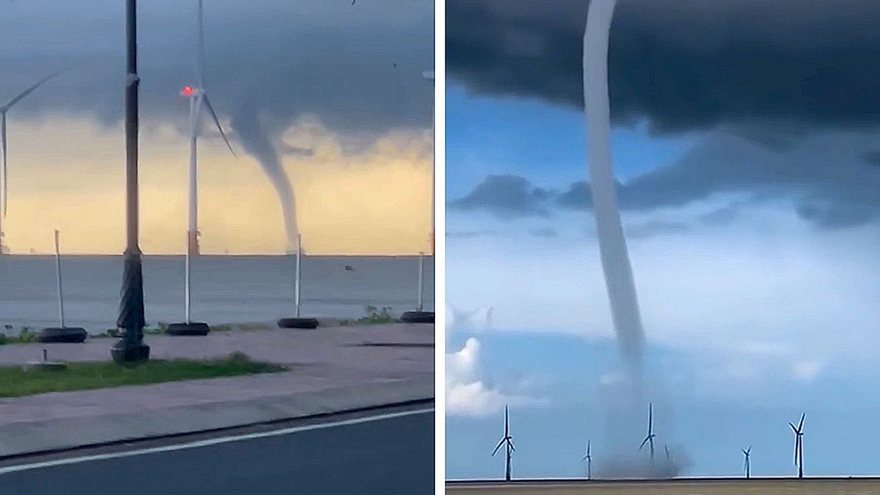 Utterly enormous waterspout forms off coast of Vietnam