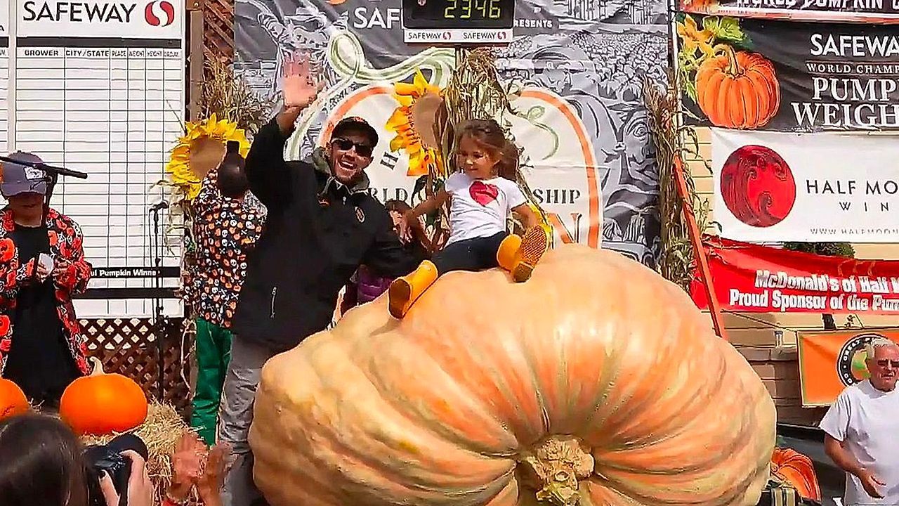 Engineer wins giant pumpkin contest in California with 2,346lb gourd