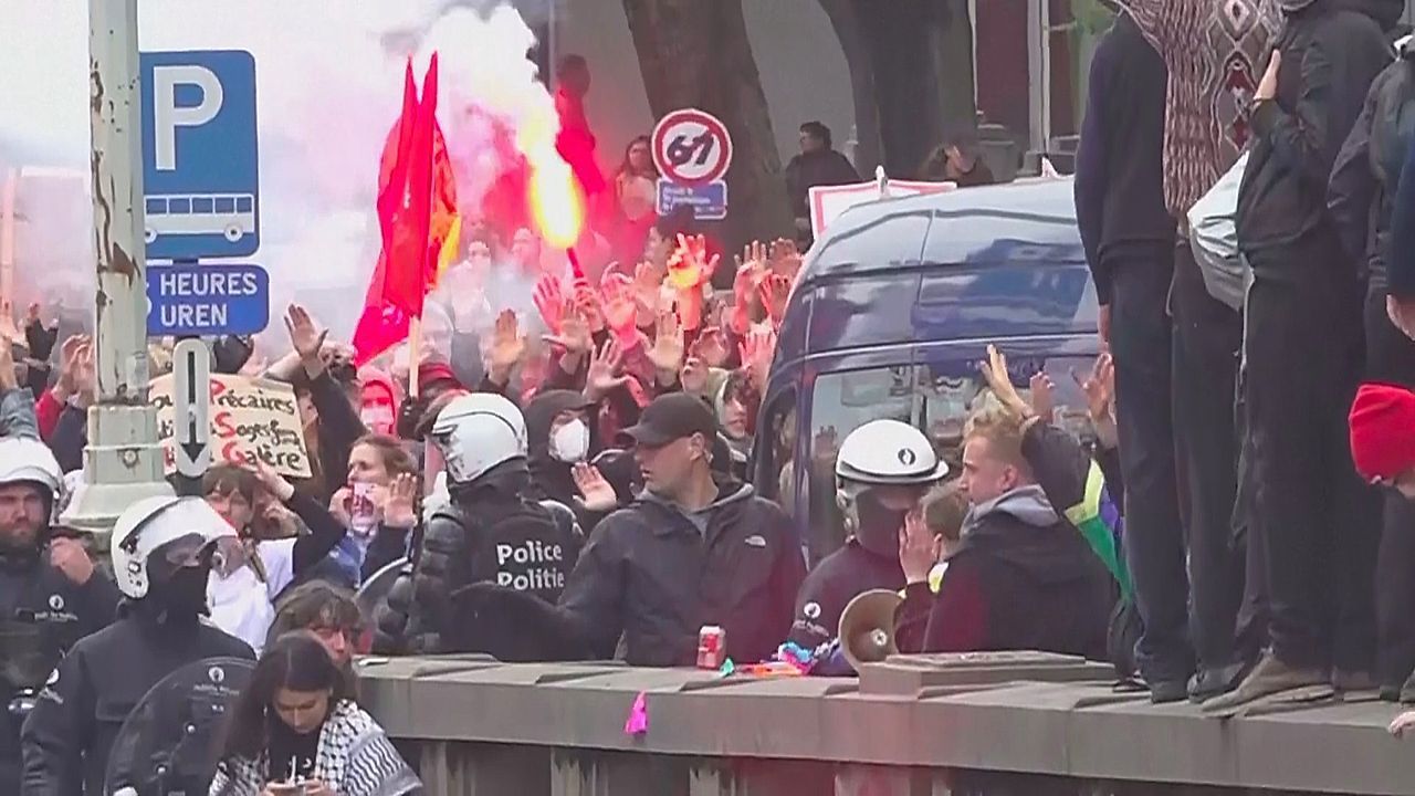 Video: Generalstreik in Belgien: Auswärtiges Amt warnt Reisende