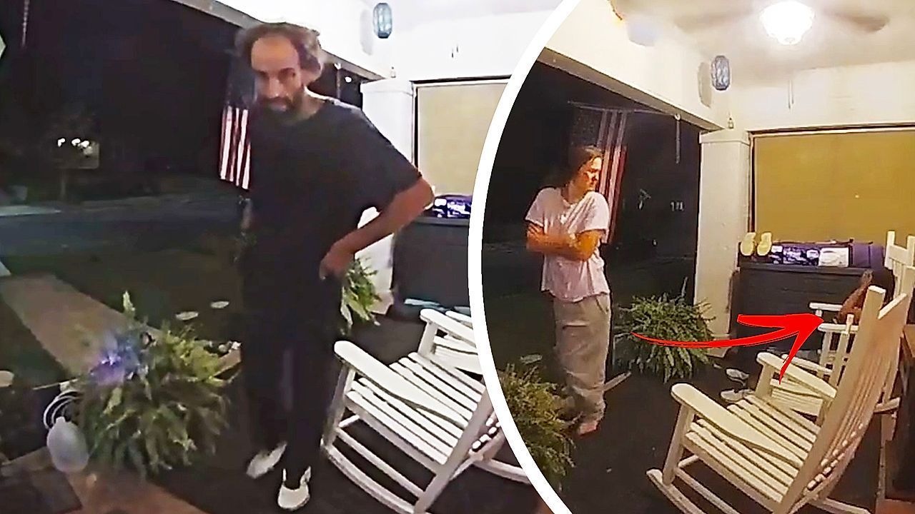 Terrifying surprise: Woman finds creepy stranger sleeping on her porch at 2am