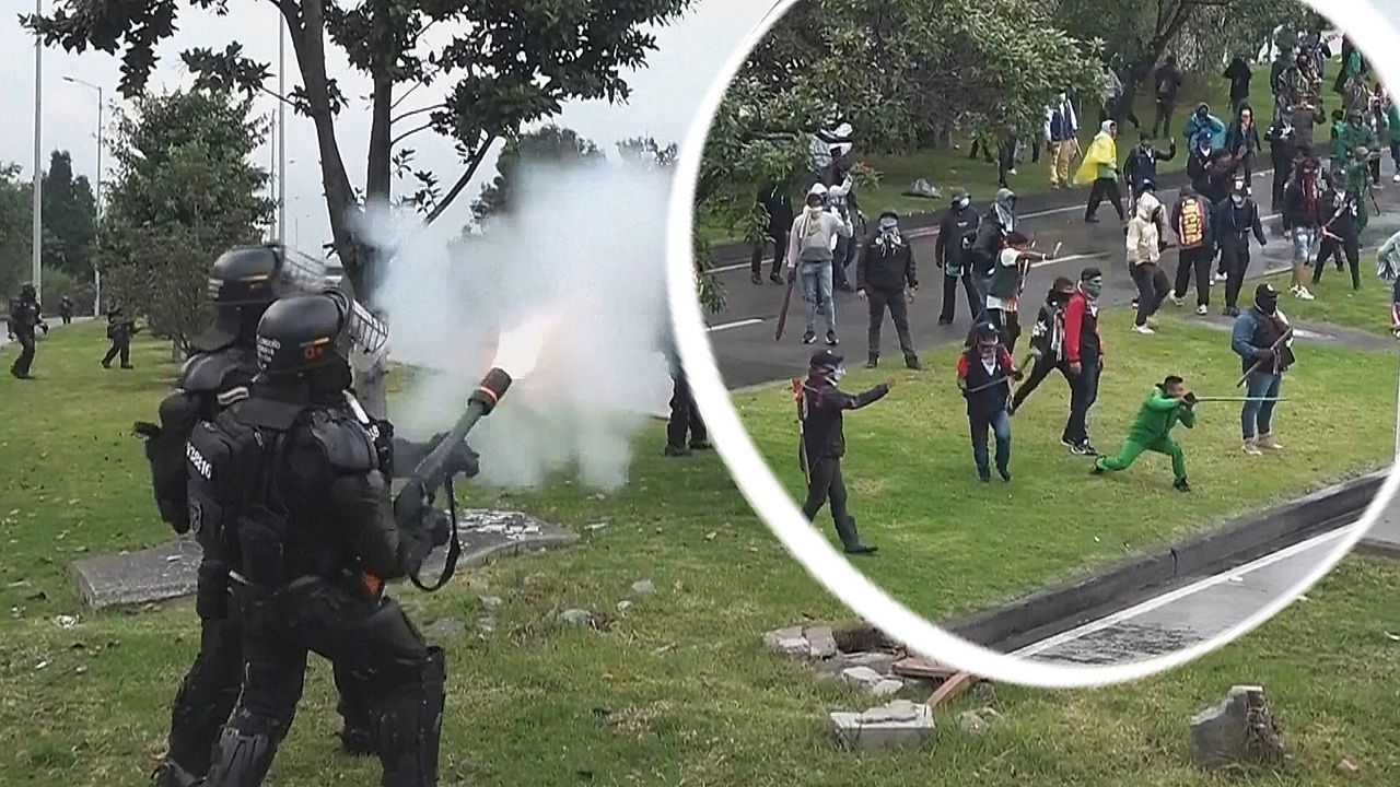 Gewaltsame Ausschreitungen bei Protest in Bogotá: Mehrere Polizisten verletzt